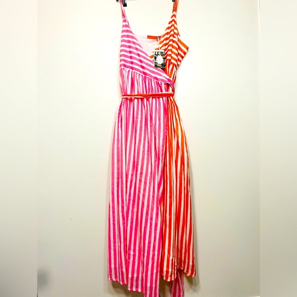 NWT Oliphant Sleeveless Wrap Dress Nassau Pink Size L - Picture 1 of 10